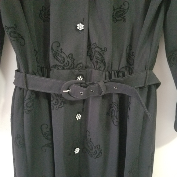 St. Michael Vintage Button Down Cinched Ornament Dress - Picture 8 of 11